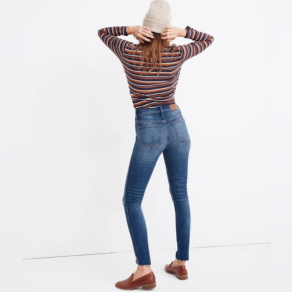 Madewell 10" High-Rise Skinny Jeans: Cutout Tulip Hem Edition - Picture 3 of 16